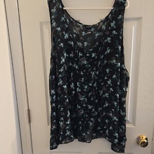 Women's Black Butterfly Top